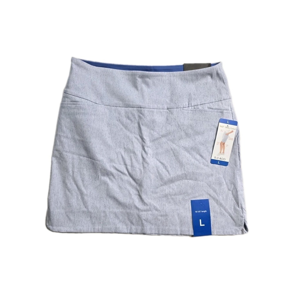 S.C. & CO. Stretch Skort L Women's Tummy Control Front Pockets NWT